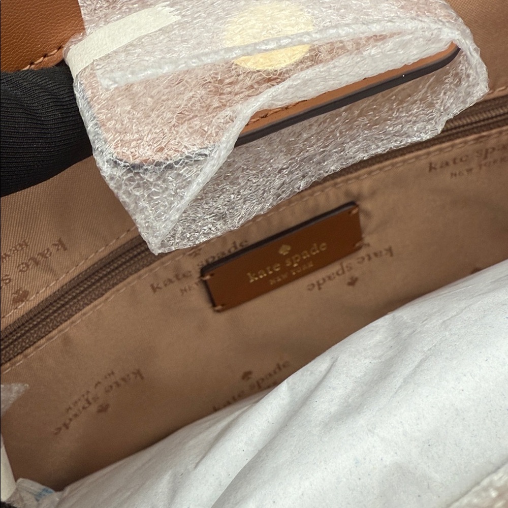 Kate Spade Ellie Canvas Small Tote Warm Gingerbread - Picture 7 of 16